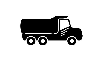 Dumper truck vector illustration on white background. Transportation truck for use in logistics, transportation, construction truck design projects. 
