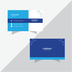 blue business card template