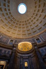 Widok w środku Panteon w Rzymie