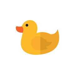 Isolated colored rubber duck toy icon Vector