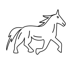 horse outline drawing
