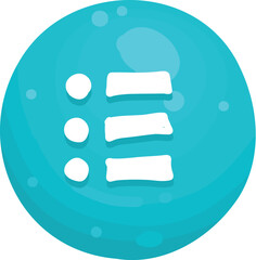 List button and progress-bar, bright different form of button for games and app.