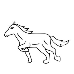 horse outline drawing