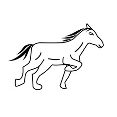 horse outline drawing