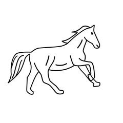 Fototapeta na wymiar horse outline drawing