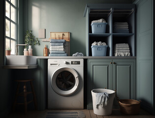  A Tidy and Well Organized Laundry Room | Generative AI