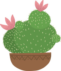 Different tropical house plant. Ficus, monstera, protea, pellaea, succulent in various pot, vase. Scandinavian cozy home decor. Flat vector cartoon illustration isolated on white