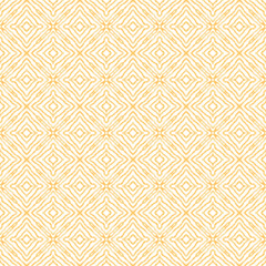 Textured stripes pattern. Yellow symmetrical kaleidoscope background. Trendy textured stripes design. Textile ready fine print, swimwear fabric, wallpaper, wrapping.
