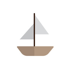Isolated colored ship toy icon Vector