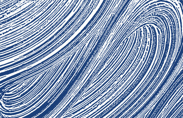 Grunge texture. Distress indigo rough trace. Exceptional background. Noise dirty grunge texture. Comely artistic surface. Vector illustration.