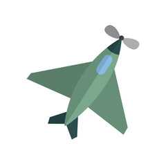 Isolated colored airplane toy icon Vector