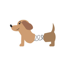 Isolated colored dog toy icon Vector