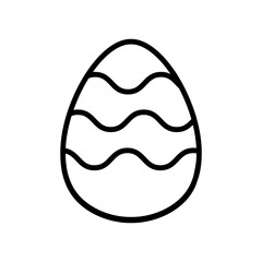 Outline Easter Egg Vector Icon Illustration