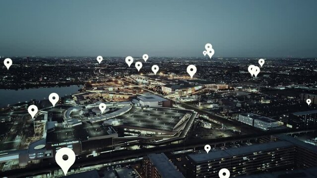 都市と位置情報　空撮