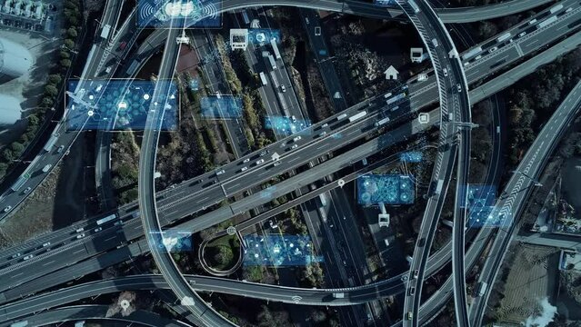 交通とテクノロジー　空撮