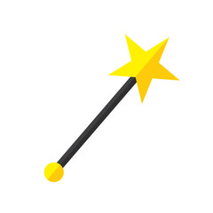 Isolated colored magic wand toy icon Vector