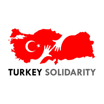 Turkey solidarity logo template illustration