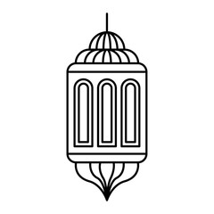 monochrome arabic lamp