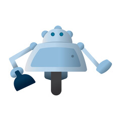 Isolatedc olored cute robot toy icon Vector