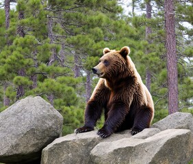 brown bear in the forest