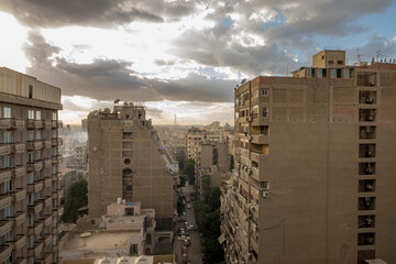 Apartment Buildings in Cairo during Sunset