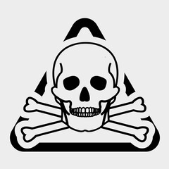 Toxic Material Symbol Sign Isolate On White Background,Vector Illustration EPS.10