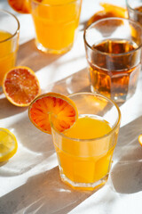 beach citrus drinks in the sun