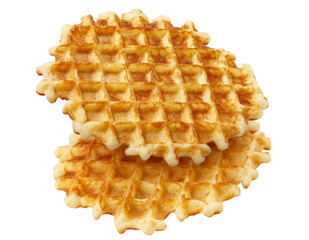 Delicious belgian waffles cut out