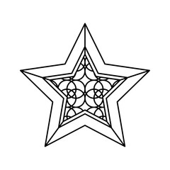 monochrome star decoration
