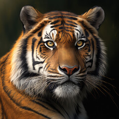 portrait of a tiger made with generative ai