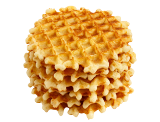 Delicious belgian waffles cut out