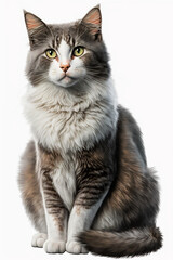 Obraz premium british cat isolated on white, AI