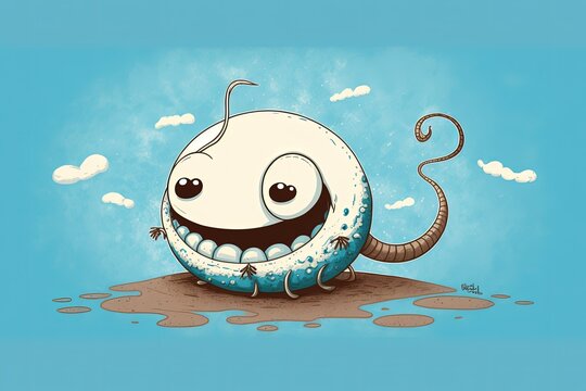 There's a wriggling, grinning brown worm on a blue sky filled planet, and it's happy about. Generative AI
