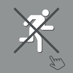 Logo interdiction de courir.