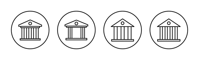 Bank icon vector for web and mobile app. Bank sign and symbol, museum, university