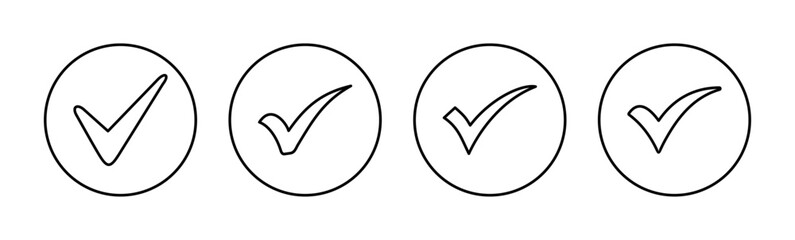 Check mark icon vector for web and mobile app. Tick mark sign and symbol