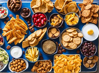 assortment of delicious food, selective focus