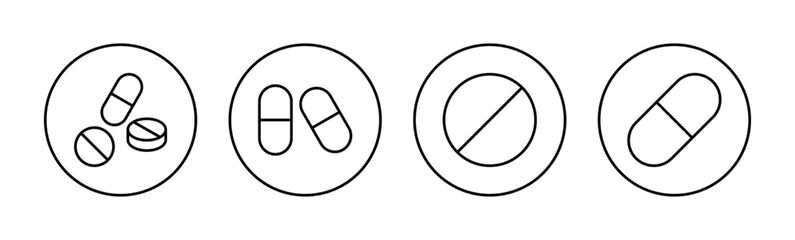 Pills icon vector for web and mobile app. capsule icon. Drug sign and symbol
