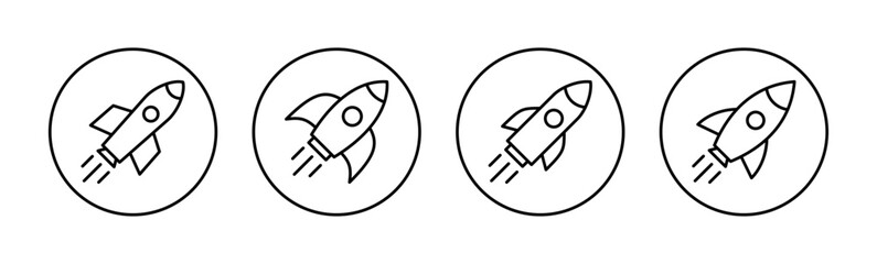 Rocket icon vector for web and mobile app. Startup sign and symbol. rocket launcher icon
