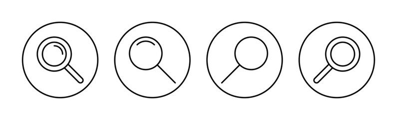 Search icon vector for web and mobile app. search magnifying glass sign and symbol