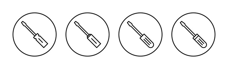Screwdriver icon vector for web and mobile app. tools sign and symbol