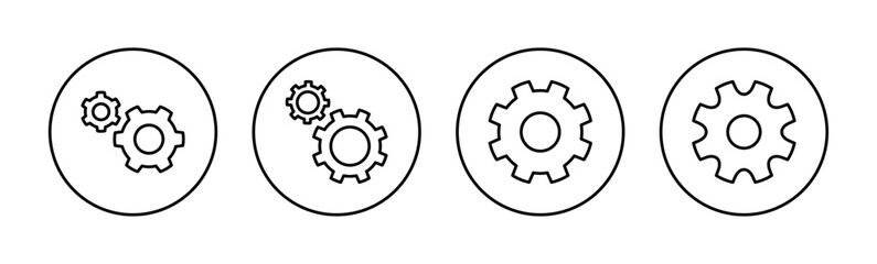 setting Icon vector for web and mobile app. Cog settings sign and symbol. Gear Sign