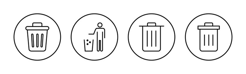 Trash icon vector for web and mobile app. trash can icon. delete sign and symbol.