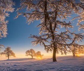 Fototapeta na wymiar winter landscape with snow-covered fir trees