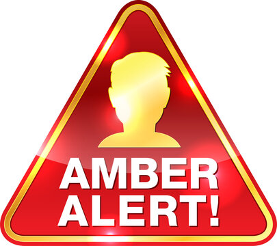 Amber Alert Warning Icon Illustration