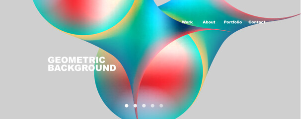 Round shapes and circles geometric abstract background. Vector Illustration For Wallpaper, Banner, Background, Card, Book Illustration, landing page