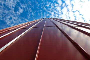 rocket building blue sky