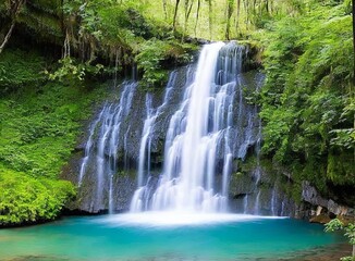 Fototapeta na wymiar beautiful waterfall in the forest