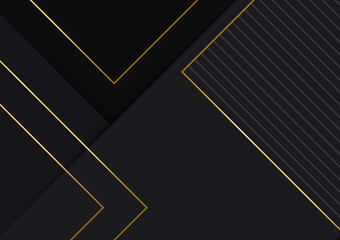Luxury banner presentation gold line background