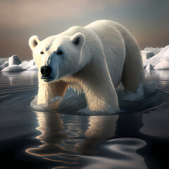 Obraz na płótnie Canvas White Polar Bear